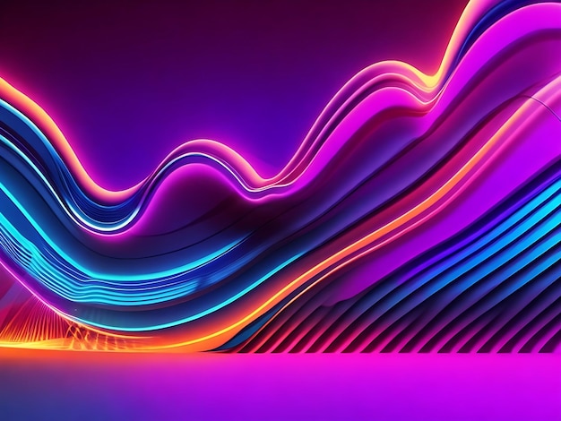 Holographic colorful 3d gradient abstrack background wallpaper or banner