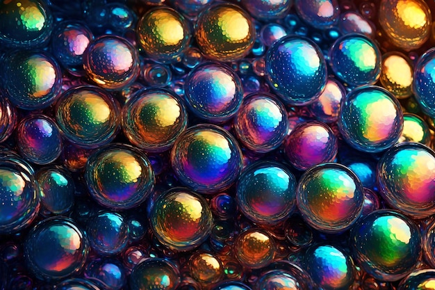 Holographic colors bubble wrap background