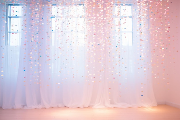 Holographic confetti dreamy backdrop