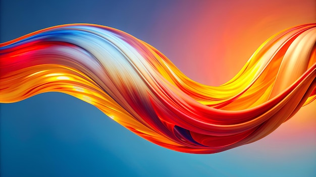 Holographic Fluid Wave Illustration Background A Captivating Display of Dynamic