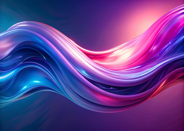 Holographic Fluid Wave Illustration Background An Ethereal Journey through Fluid