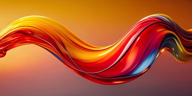 Holographic Fluid Wave Illustration Background A Seamless Fusion of Artistic Expression