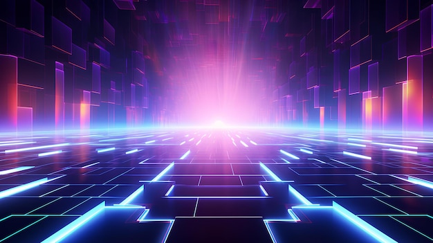 Holographic futuristic background