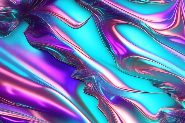 Holographic glossy foil paper holographic iridescent foil texture background holographic background iridescent hologram wallpaper glossy iridescent background ai generative
