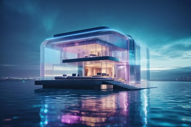 Holographic heights the futuristic abode with shapeshifting walls floors a moat of liquid luxury