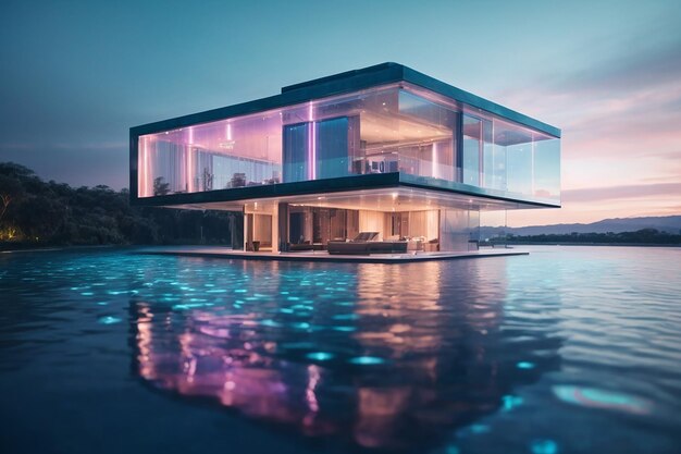 Holographic heights the futuristic abode with shapeshifting walls floors a moat of liquid luxury