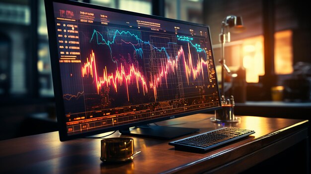 Футуристический интерфейс Holographic Insights, отображающий данные в реальном времени