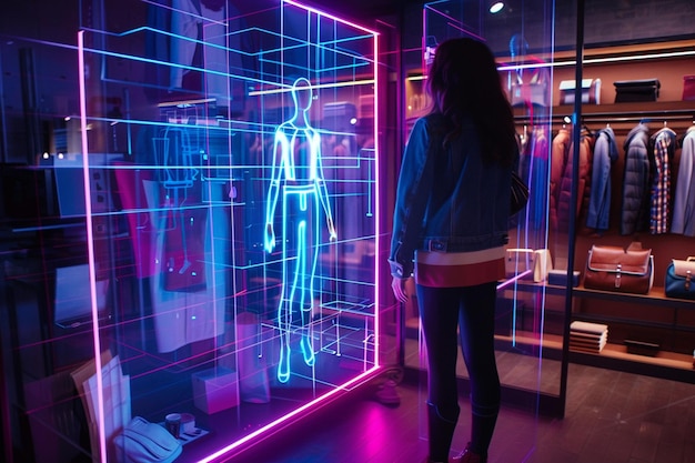 A holographic interface for immersive virtual shop generative ai