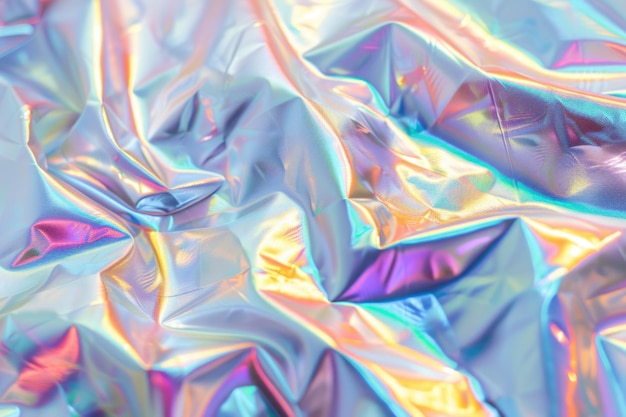 Photo holographic iridescent vaporwave background with webpunk colors