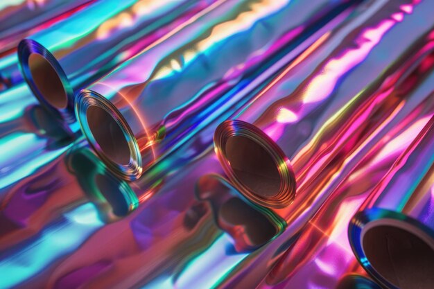 Holographic metallic foil rolls