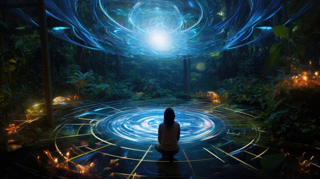 Holographic mindfulness gardens