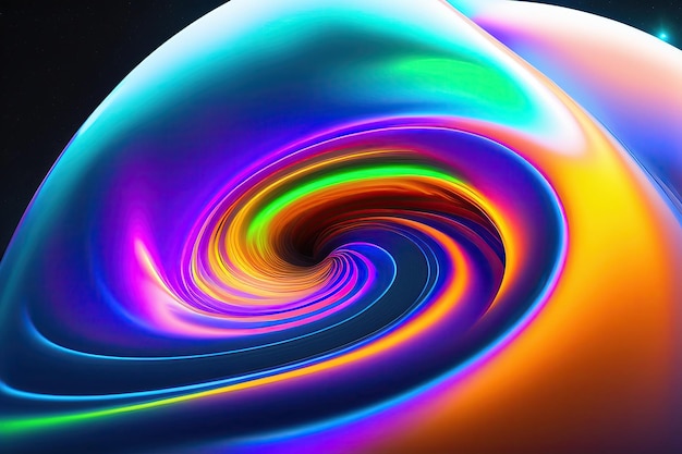 Holographic Neon Fluid Waves