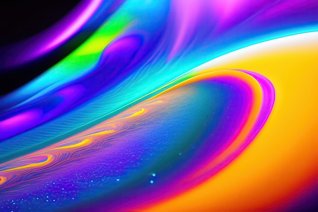 Holographic neon fluid waves