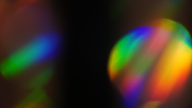 Photo holographic rainbow flares vibrant and magical photo effect overlay