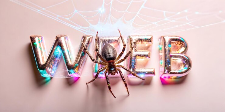 Photo ホログラフィック・スパイダー・アンド・ウェブ・ウィズ・ウィズ (holographic spider and web with web text concept) はホログラフィーク・スパイダとウェブ・ウィス (web wit) と呼ばれているホログラフィック・スピード (hologramic spide) とホログロフィック・ウィット (wit) を組み合わせたホロググラフィック