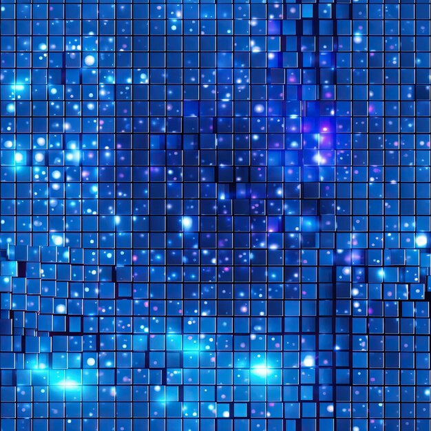 Holographic technology futuristic blue pixel pattern