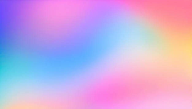 Holographic unicorn gradient colors soft blurred background