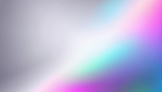 Голографический единорог Градиентные цвета мягкий размытый фон