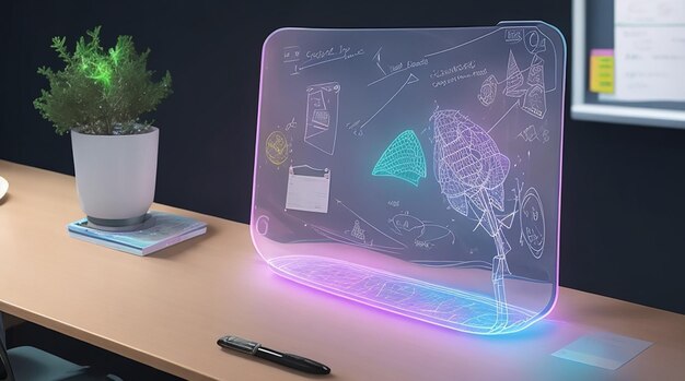 Holographic Whiteboard Brainstorms 3D Idea Visualization