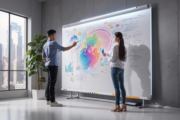 Holographic Whiteboard Brainstorms 3D Idea Visualization
