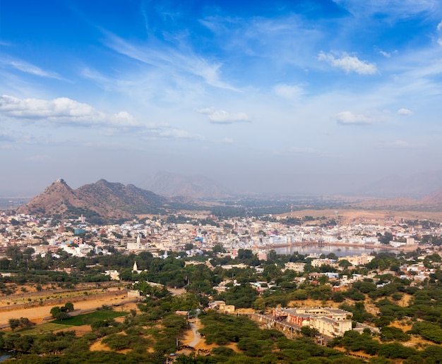 Città santa pushkar. rajasthan, india