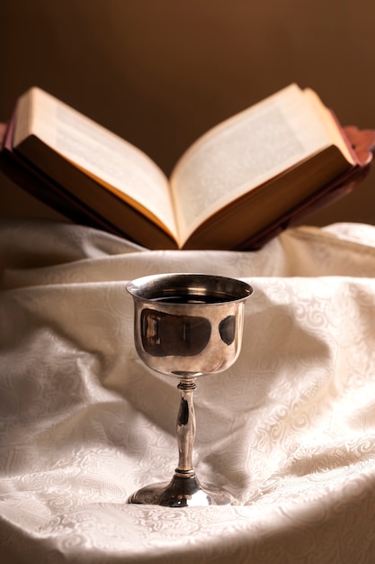 Holy communion concept with bible