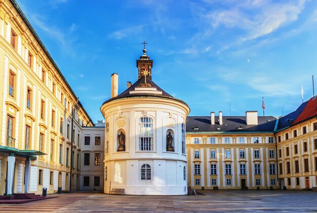 The Holy Cross Chapel and the second courtyard of Prague Castle