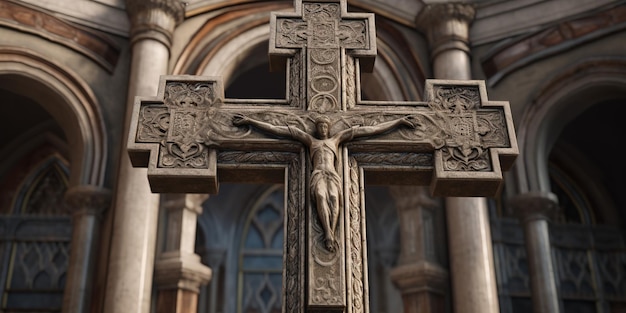 the holy cross on the church