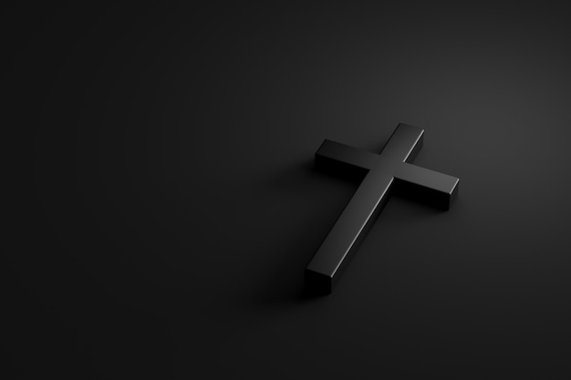 Premium Photo | Holy cross or religion crucifix on silhouette background  with believe concept. 3d rendering.