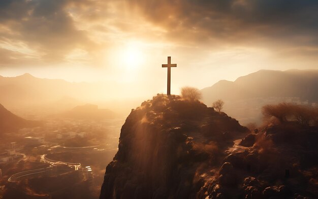 holy cross symbolizing the death and resurrection