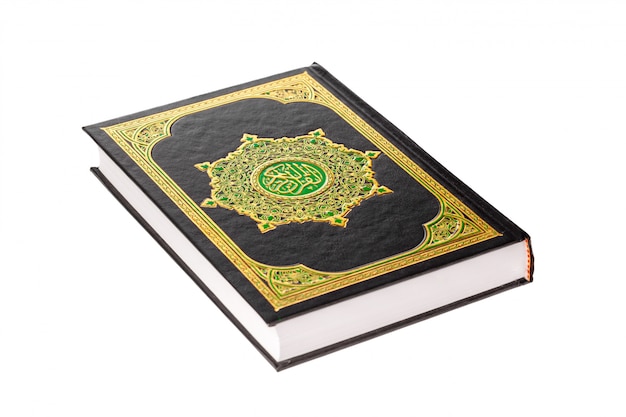 The Holy Quran over white background