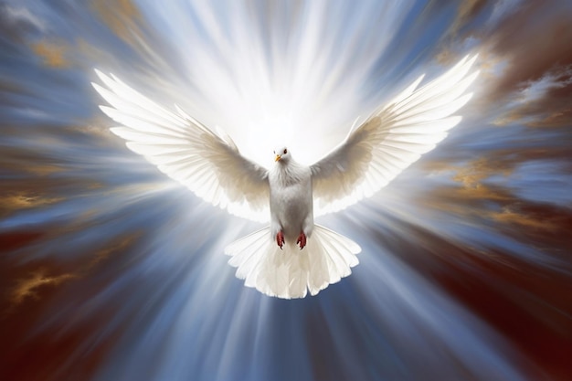 Photo holy spirit represented by a dove
