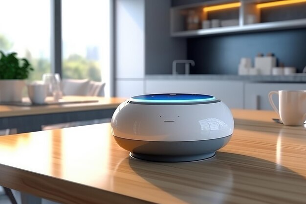 Home advisor voice recognition artificial intelligence device and internet AI Generated