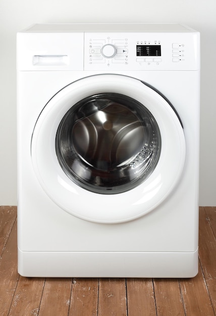 Photo home appliance front view close door washing machine