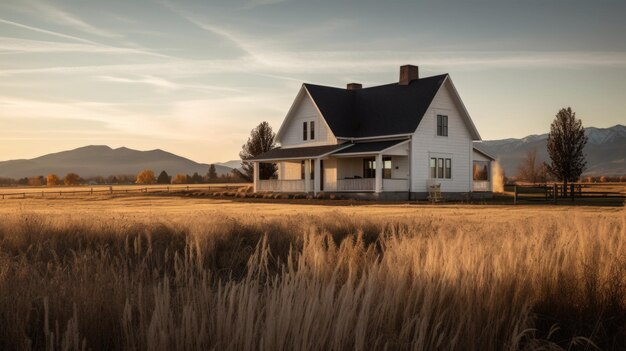 Home architecture design in Craftsman Style with Front porch