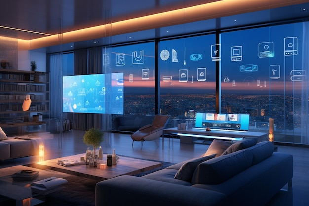 Home automation and energy efficiency technology concept