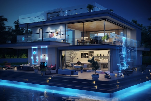 Home automation and energy efficiency technology concept