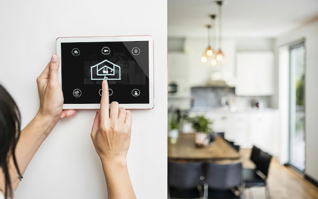 Home automation con foto del tablet