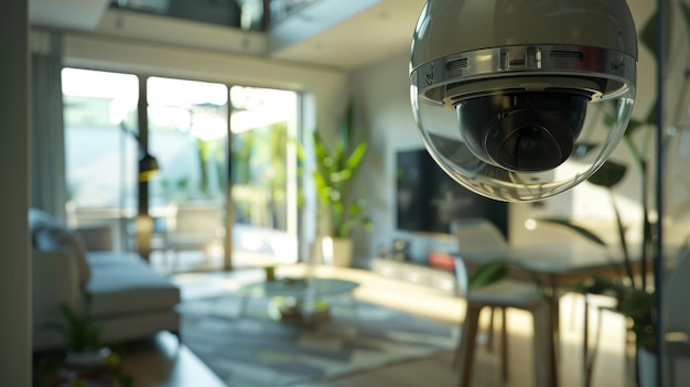 Home cctv camera in modern room