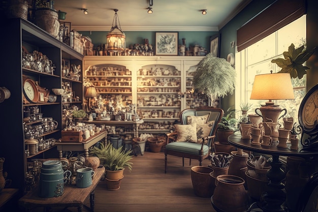 Photo a home decor shop filled with a variety of different products and styles