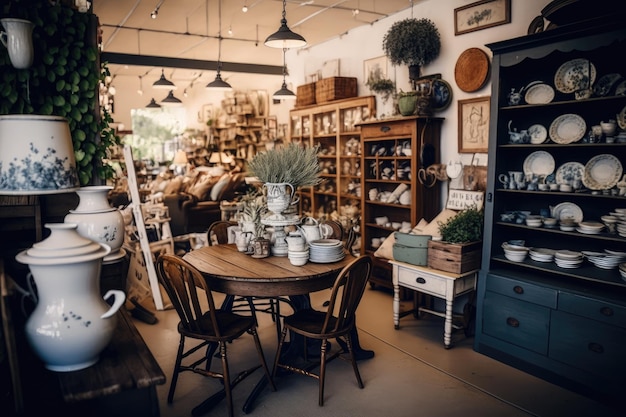 Home decor shop with a variety of products and styles on display