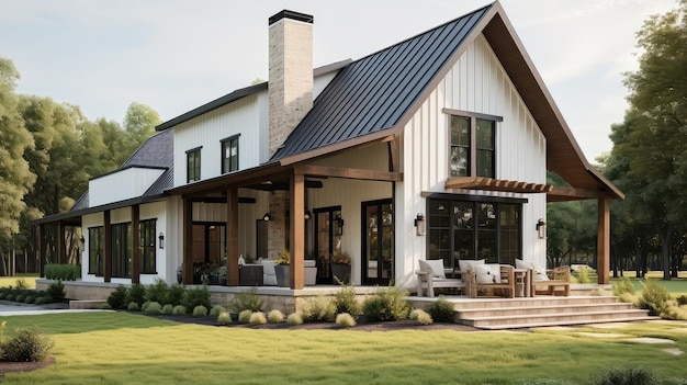 Home design farmhouse building