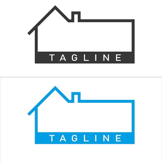 home design and tagline or text here logo design
