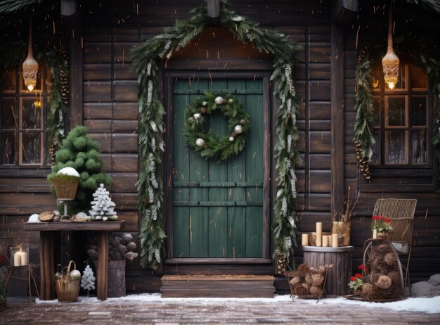 Home door Christmas decoration