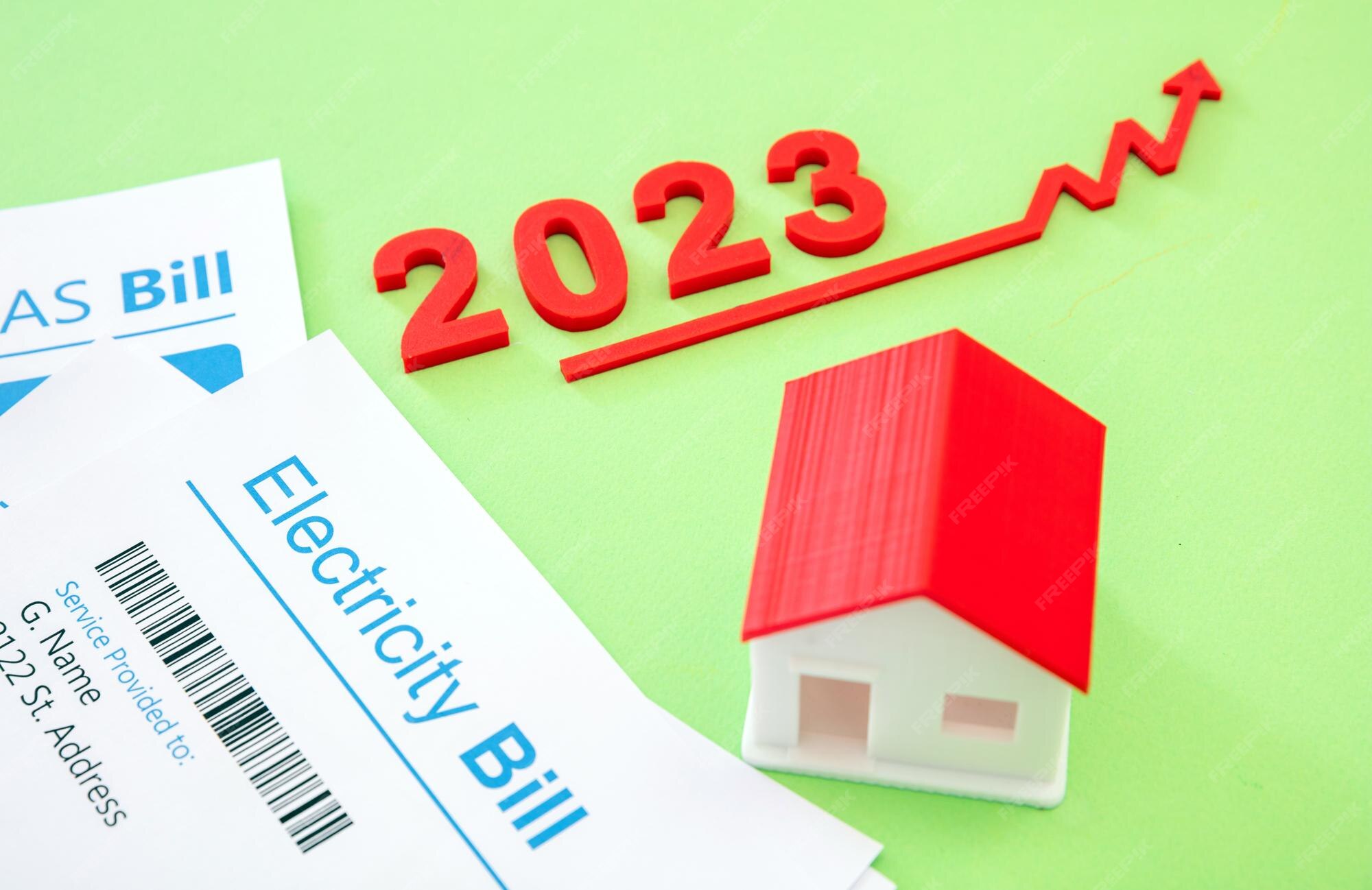Premium Photo Home electricity heating and water cost increase in