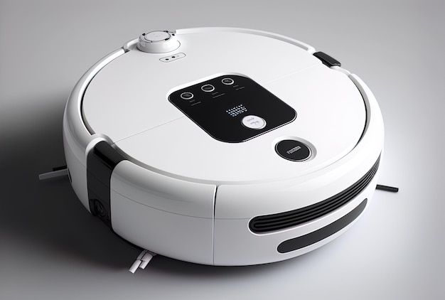 Home gadgets white robot vacuum cleaner