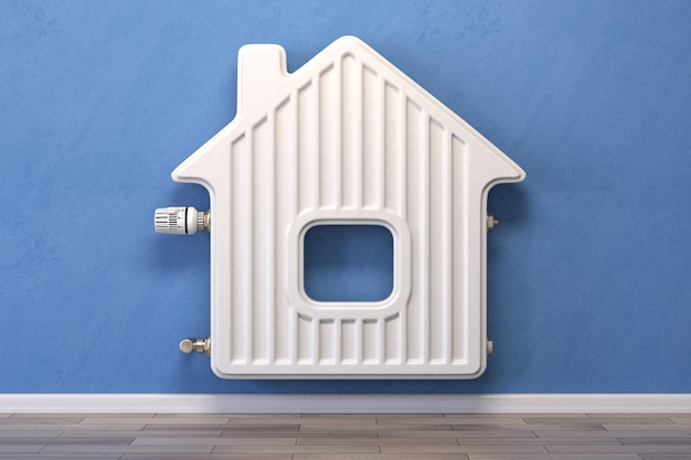Радиатор отопления дома в виде дома