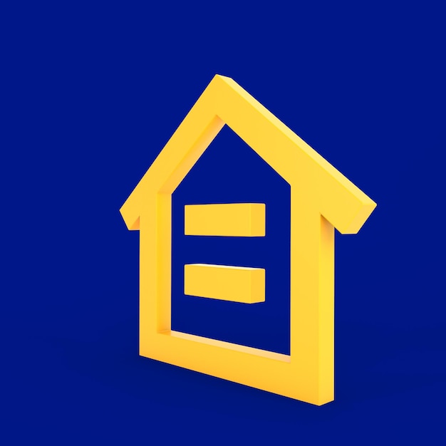 Premium Photo Home icon sign right side