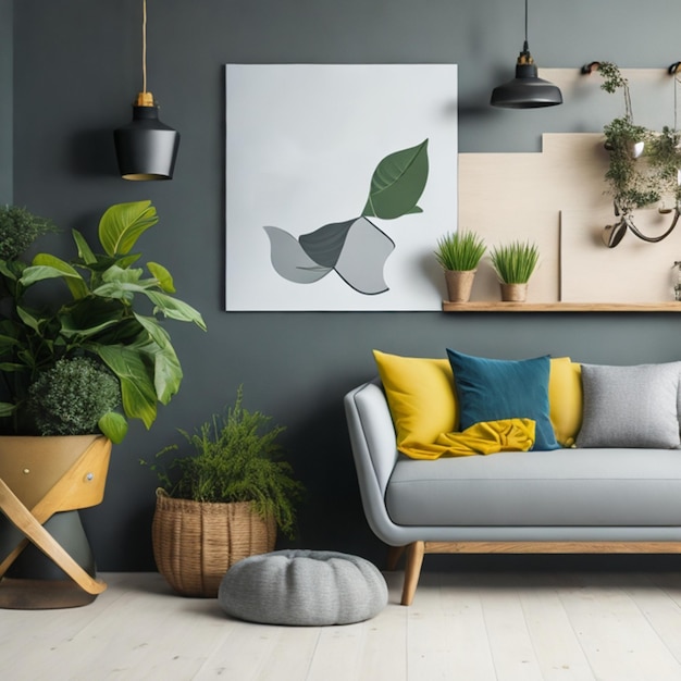 дизайн интерьера дома и фон с дизайном мебели и дизайном дивана светлый дизайн