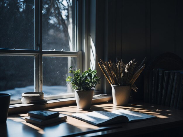 home interior and sun shine